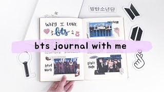 setting up my first bts journal with me