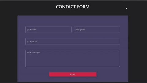 Create a Responsive Contact Form Using Bootstrap 5 | Step-by-Step Tutorial