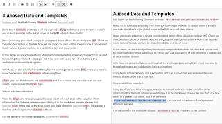 Aliased Data and Templates