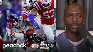 Giants Gunner Olszewski Takes Huge Hit From Pats Christian Elliss Pro Football Talk Nfl On Nbc