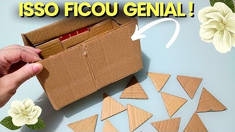 IDÉIA DIFERENTE COM CAIXA DE PAPELÃO E TECIDO 😍 FICOU SENSACIONAL #artesanato #diy 