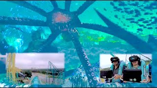 FULL POV Kraken Unleashed VR roller coaster experience at SeaWorld Orlando screenshot 3