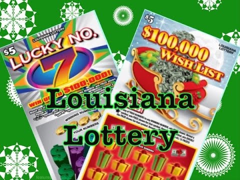 $5 Lucky No. 7 & $100,000 Wish List Louisiana Lottery Scratch Off Tickets - YouTube