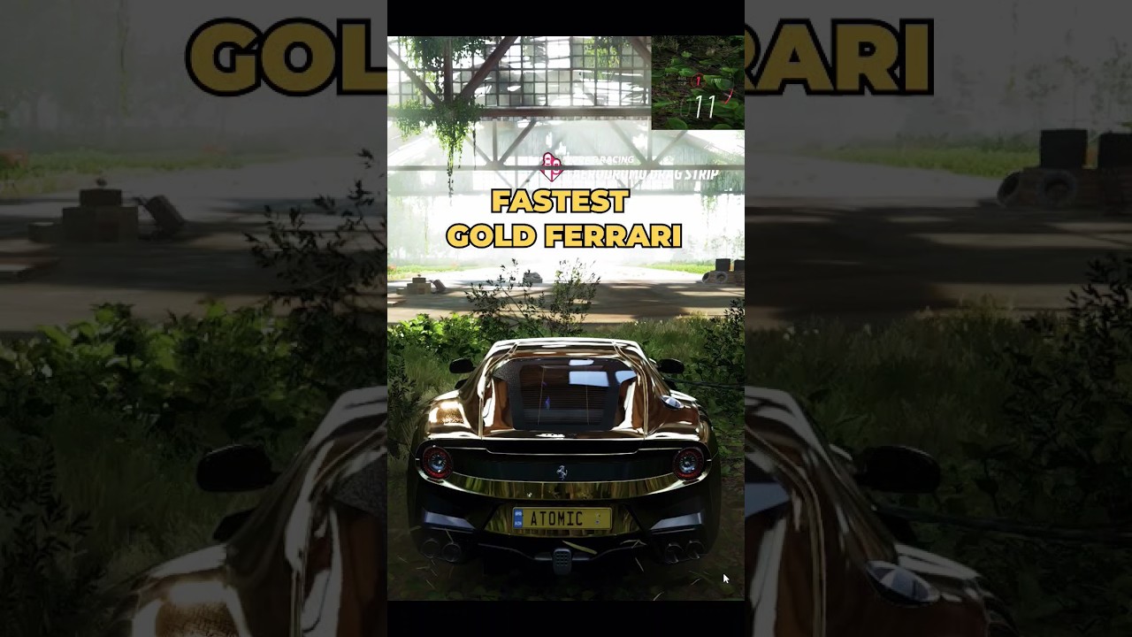 ⁣Fastest Gold Ferrari 🏎️ #shorts #forzahorizon5 #ferrari  #andrewtate  #trending