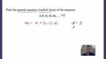 Explicit Formula Arithmetic Sequence