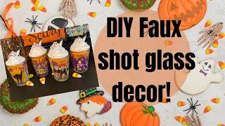 DIY faux shot glass decor- Perfect for tiered trays! easy and cheap!