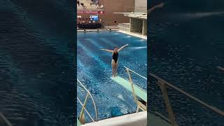 Diving Junior Nationals Columbus Ohio Region 5 Girls 16 -18 203C Back 1 1/2 Somersault in a Tuck