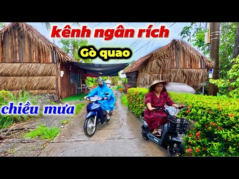 Chiều mưa vùng quê kênh ngân rích hẻo lánh buồn thúi ruột cuộc sống bà con yên bình tĩnh lặng