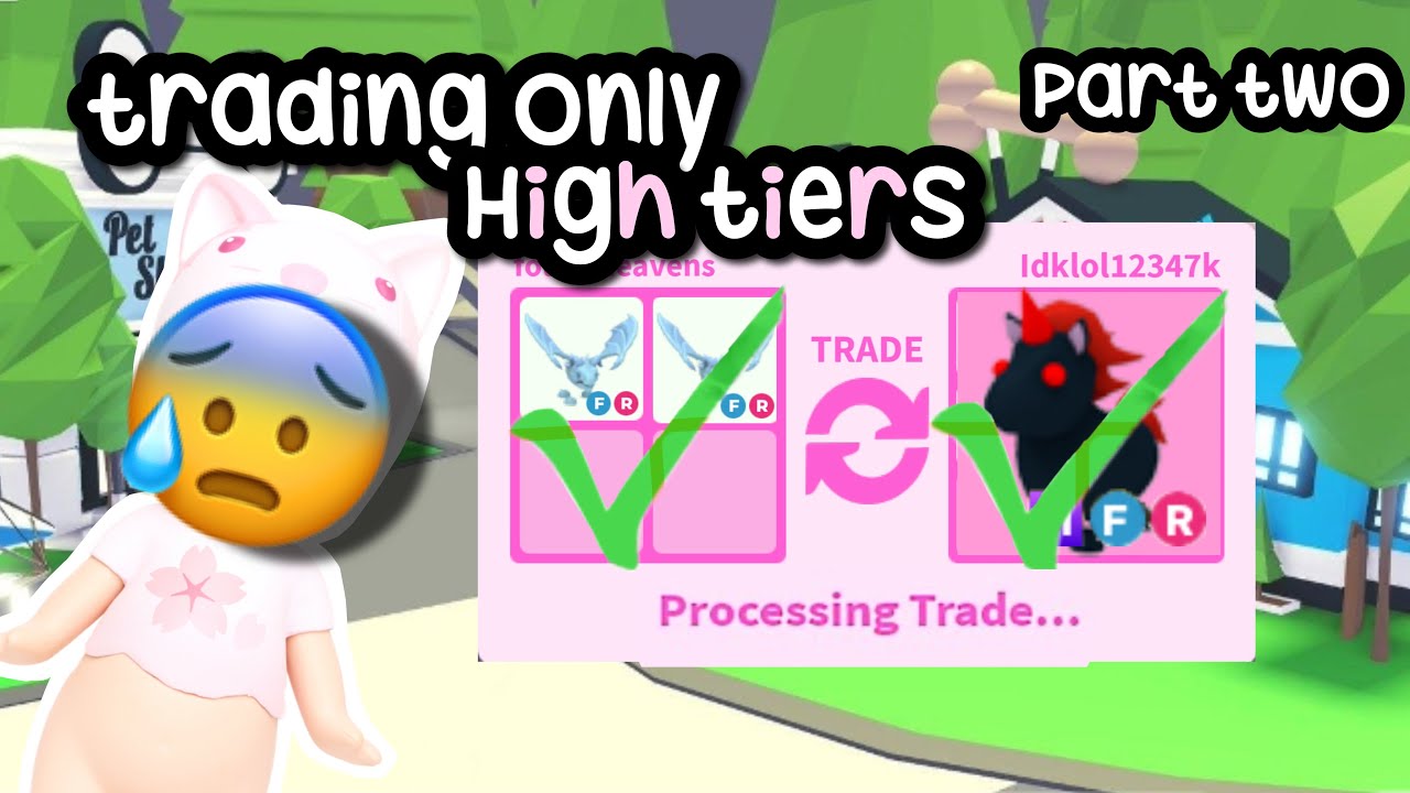 Торговля только персонажами ВЫСОКИХ УРОВНЕЙ 😱 (часть вторая) #adoptme