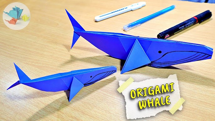 Origami Whale - Easy Instructions for Beginners * Moms and Crafters