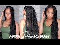 Jumbo Goddess Box Braids in 3 Hrs! |Rubber Band Method | SharronReneé