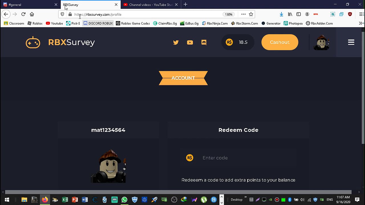2 New Codes For Rbxsurvey Com 9 16 2020 Youtube - how much robux is 130 roblox robux codes june 2018