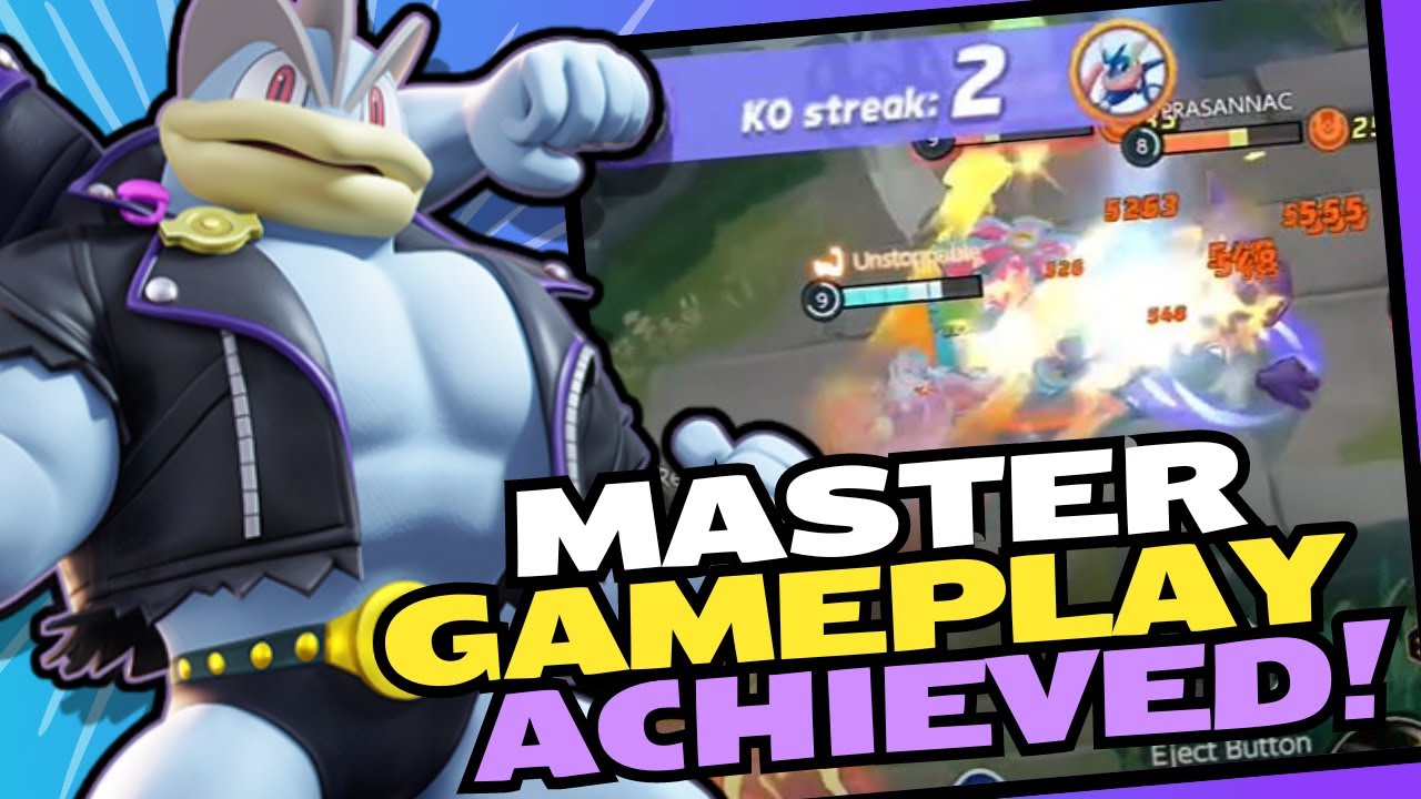 Pokemon Unite Machamp Gameplay - Master Rank Battle
