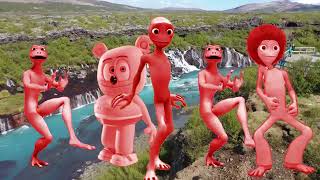 Dancing Through Paradise: Aliens & Humanoids Battle at Earth's Gorgeous Waterfalls! 🌍🕺💫