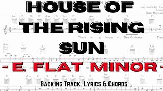 "The House Of The Rising Sun" - (E FLAT) Soft Piano BACKING TRACK, SHEET MUSIC, LYRICS & CHORDS screenshot 3