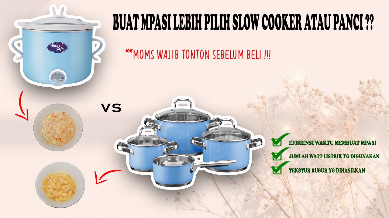 MPASI PAKAI SLOW COOKER ATAU PANCI ??? MOMS WAJIB TONTON VIDEO INI !!!