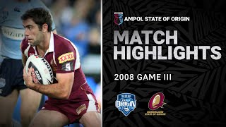 NSW Blues v QLD Maroons Match Highlights | Game III, 2008 | State of Origin | NRL