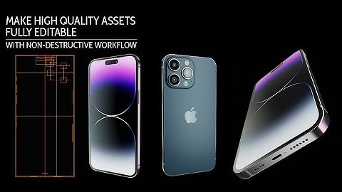 Make an Iphone 14 pro Max in a Non-Destructive way with Blender