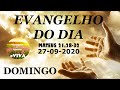 EVANGELHO DO DIA 27/09/2020 Narrado e Comentado - LITURGIA DIÁRIA HOMILIA DIARIA DE HOJE