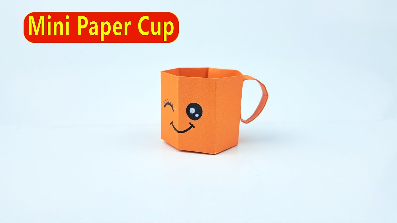 How to Make a Mini Paper Cup/DIY Mini Paper Cups/Easy Paper Crafts