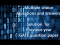 solved GATE question #objective type question and answers in Digital Electronics part(10)