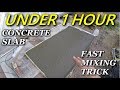 How To Quickly Pour a Concrete Slab By Hand