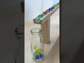 Marble Run ASMR ☆ TiisanaDaikusan One meter Wave Ramp, Milk bottle #shorts @onemarblerun