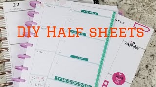 Ways To Re-purpose and Use Old Planners #5 - DIY Half Sheets : - )