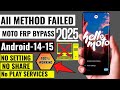 🔓 How to Bypass Moto FRP 2025 | Android 14/15 | New Security Patch Solution ✅ No PC 📵