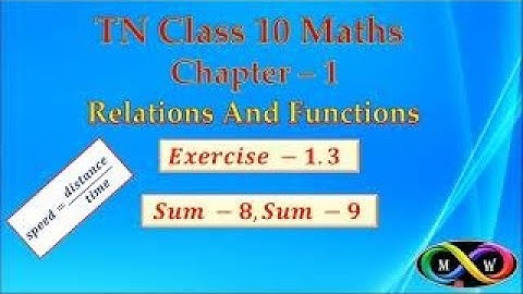 TN Class 10 (Samacheer) Maths Relations and Functions Ex 1.3 Sum 8 , Sum 9