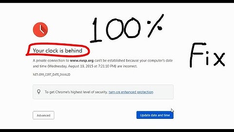 How to fix clock error in Windows 7 || Your clock is behind error fix || Your clock is behind solve