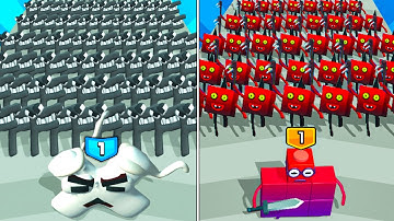 MAX LEVEL in MERGE ALPHABET VS NUMBERBLOCK LORD RUN! #4