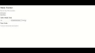 CS50x Final Project — Study Tracker