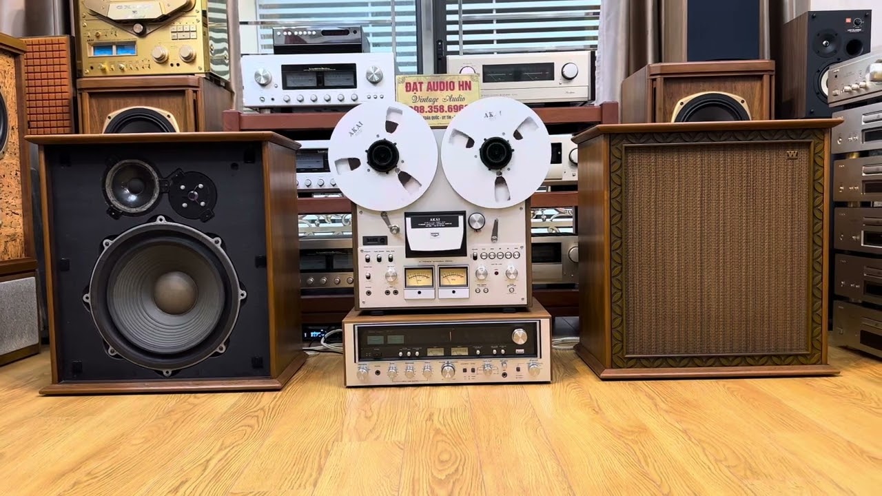 Bộ mghe Ngọt Lịm Loa Anh Quốc Wharfedale Rosedale Bass 40 , Akai GX-630D , Sansui 7070 ☎️098358.6968