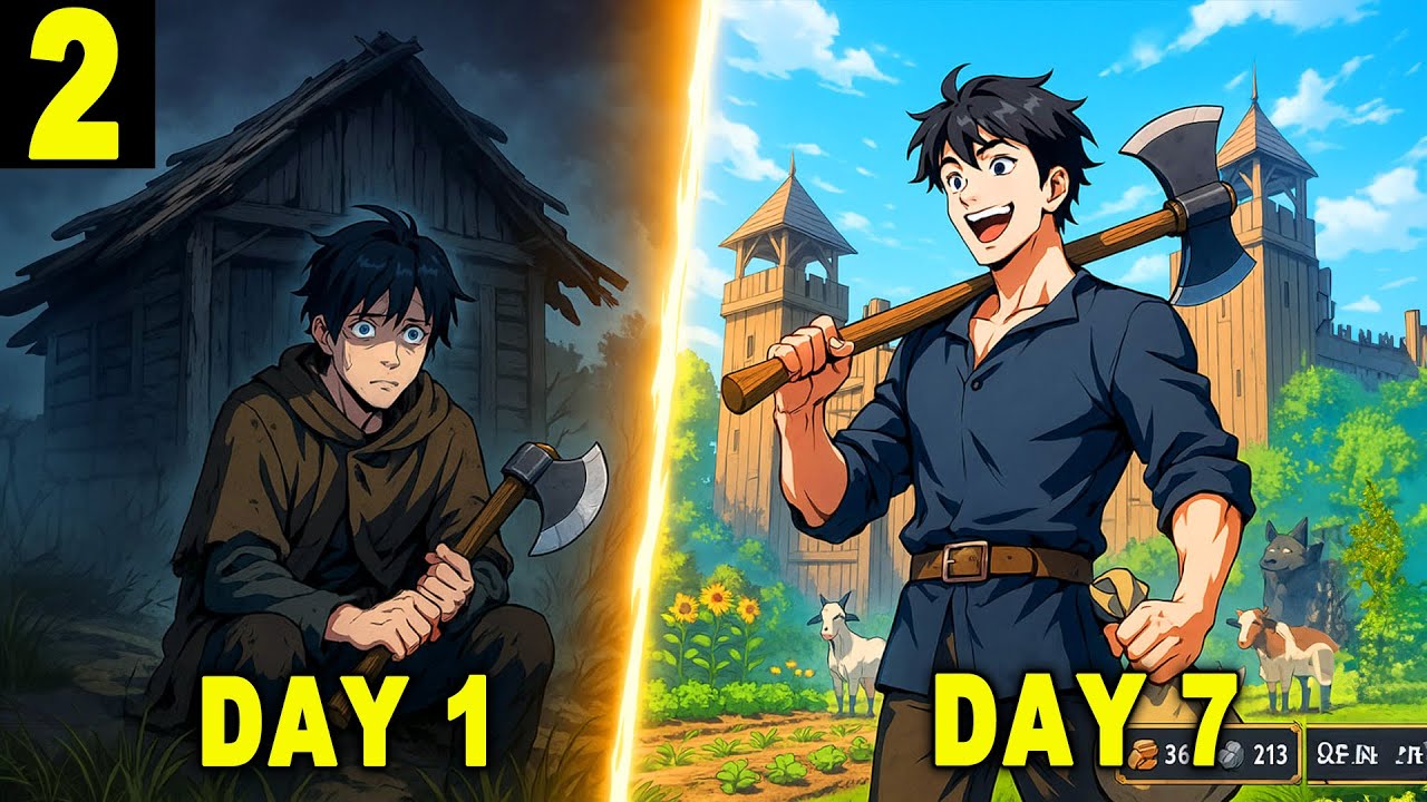 (2)Dragged Into Dead World With One Stone Axe, Shack, Six Hours Of Sunlight — Now I'll Build Fortres