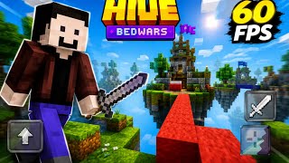 Hive bedwars 60 fps gameplay(mobile)🔥|mine master #mobile #minecraft #bedwars  screenshot 1