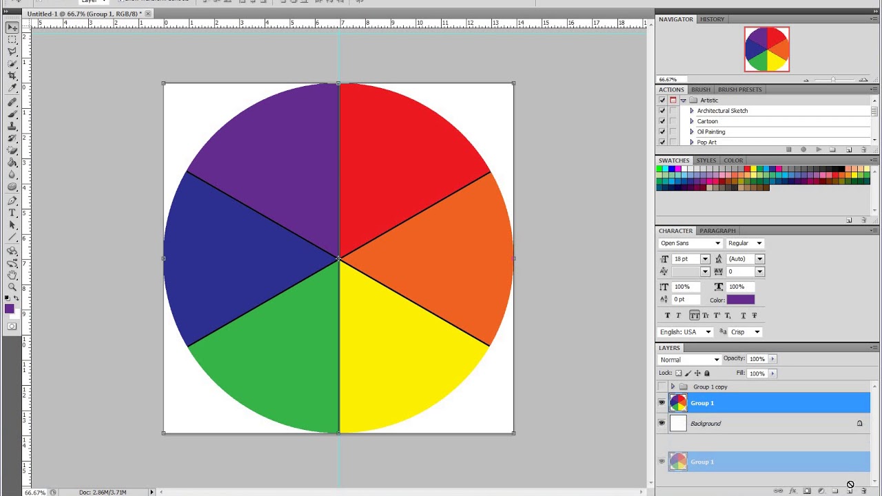 Create Pie Chart Photoshop