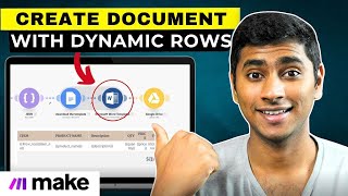 Add Dynamic Rows in Document using Microsoft Word Template (Make.com) | Invoice/PDF Automation