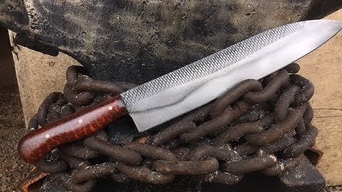 Knife making: making a kitchen knife from a farriers rasp