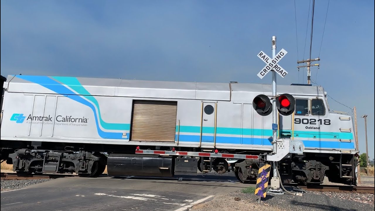 Amtrak CDTX 2102 San Joaquins Train 715 North Milnes Road Railroad