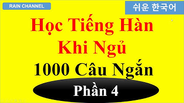 P4 Học 1000 Câu Tiếng Hàn giao tiếp Ngắn Trong khi Ngủ (401-500)- HỌc tiếng Hàn cơ bản