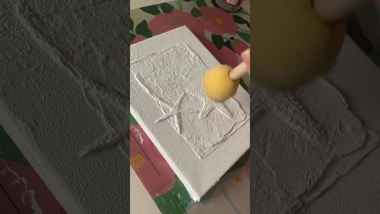 Морская звезда из текстурной пасты и шпаклевки 