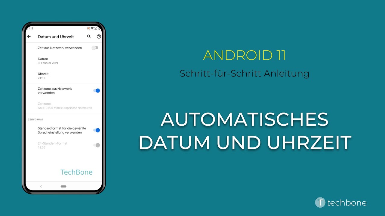 Automatische Uhrzeit und Datum [Android 11] - YouTube