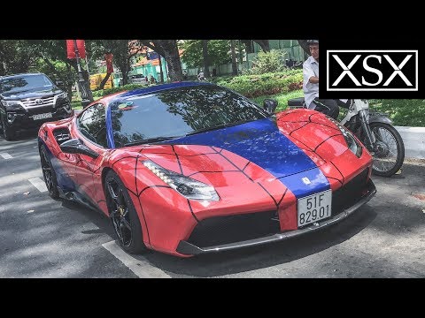 Ferrari 488 GTB Spider-Man Nổi Bật Trên Phố Sài Gòn | XSX