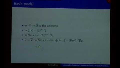 Byun, Sunsig (SNU) / Integrability results of nonlinear elliptic obstacle problems