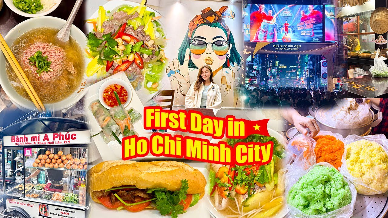 Vietnamပထမရက်-Exploring Saigon 🇻🇳 | Street Food, Walking Street & Nightlife in Ho Chi Minh City