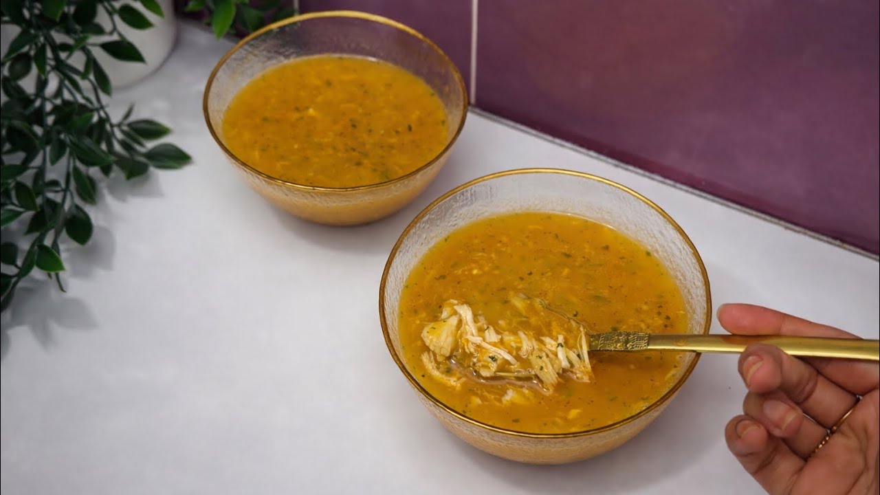 شوربة سهلة وسريعة واهم شي صحية رمضانية بامتياز 👌🏻🌙