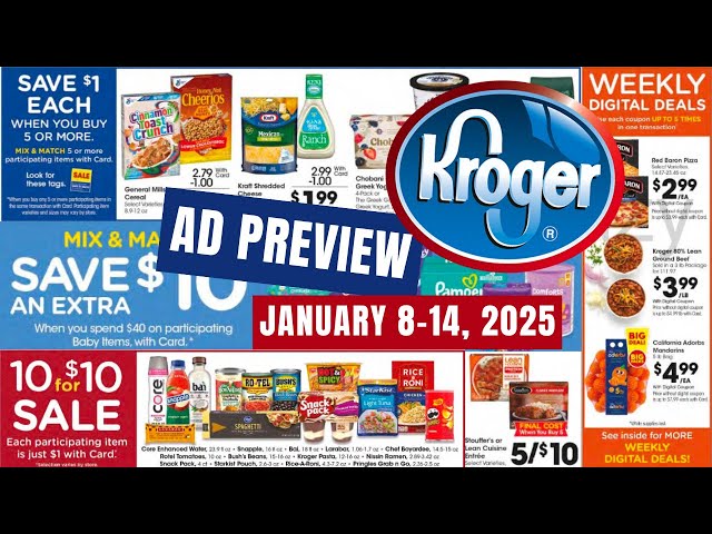 MEGA SALE* Kroger Ad Preview for 1/8-1/14 | Buy 5 or More Save $1