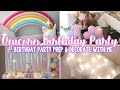 PARTY PREP & DECORATE WITH ME 2020 | Unicorn First Birthday Party | Jessica Elle