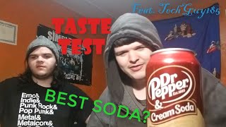 BEST SODA EVER?! *Cream Soda Flavored Dr.Pepper TASTE TEST!* (Feat. TechGuy185)
